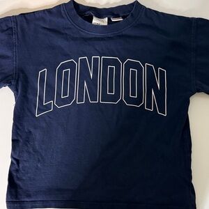 Zara Kids Navy Tee with London Graphic